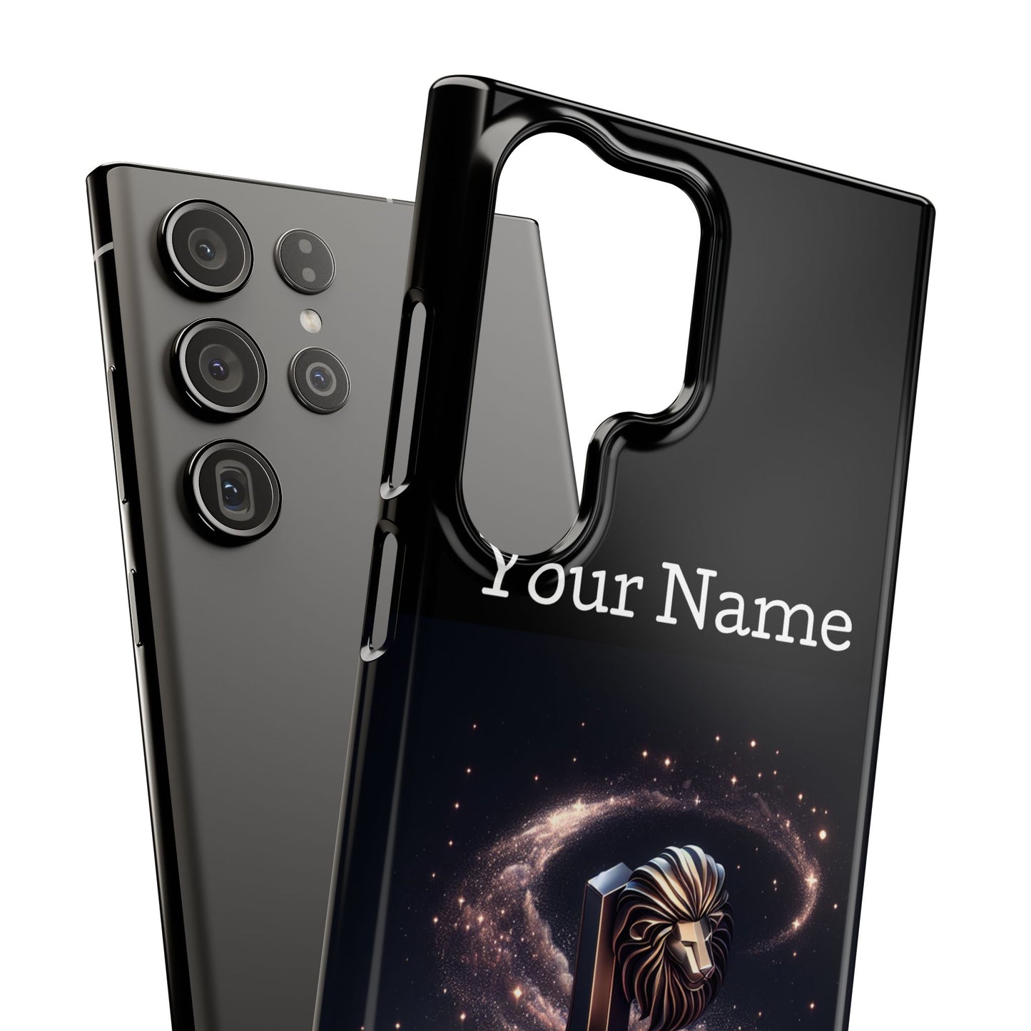 Leo Phone Case - Glossy Black Polycarbonate Snap Case Phone Protection