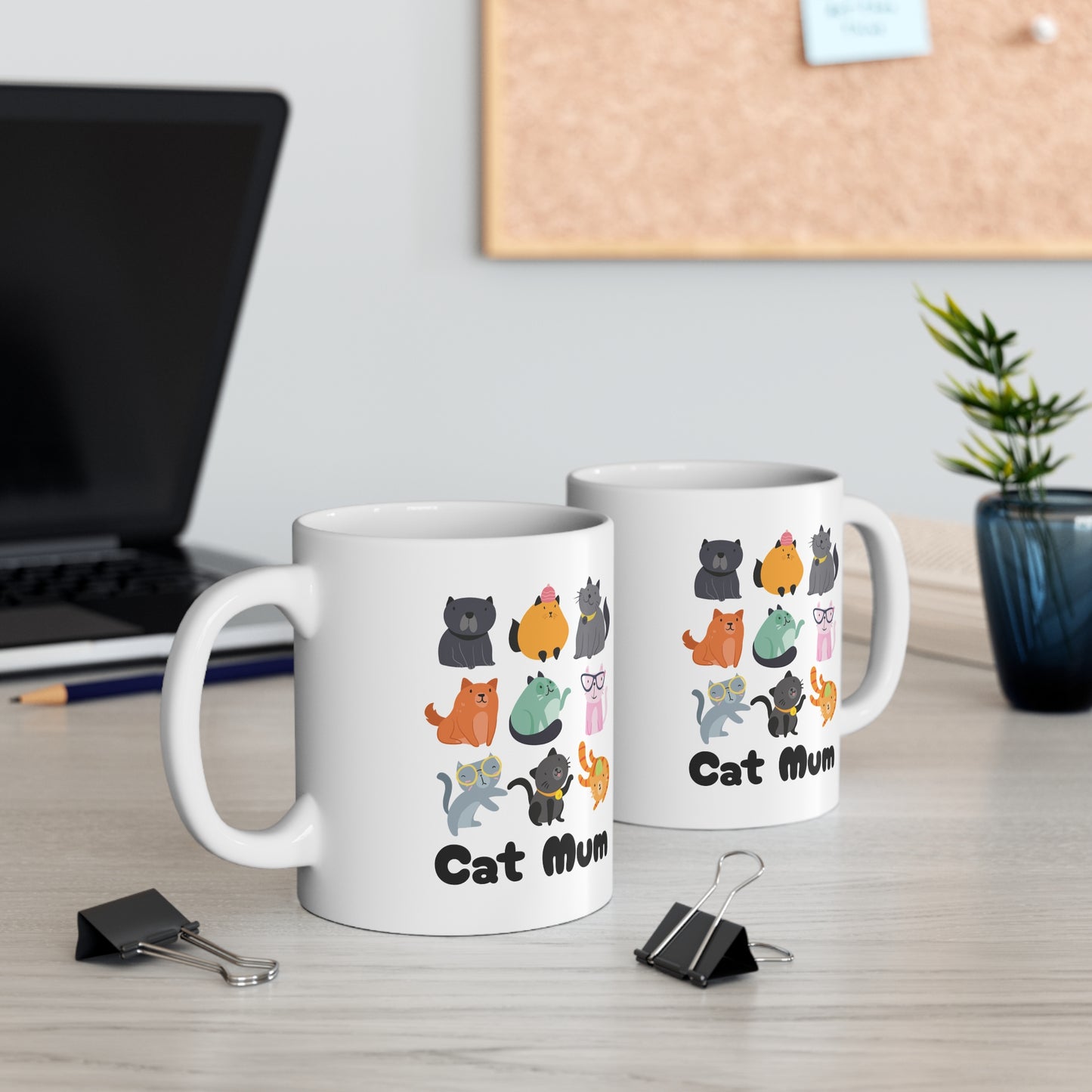 Cat Mum Mug - 11oz Ceramic. For Cat Lovers. Ideal gift