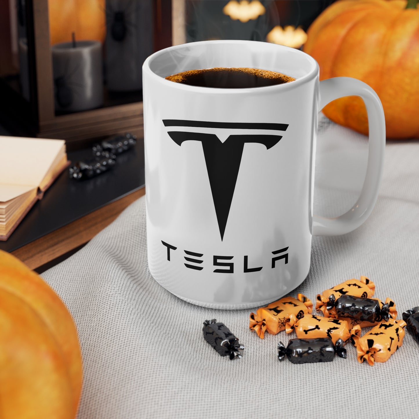 Tesla - I Love my Tesla White Ceramic Coffee Cup 11oz, 15oz