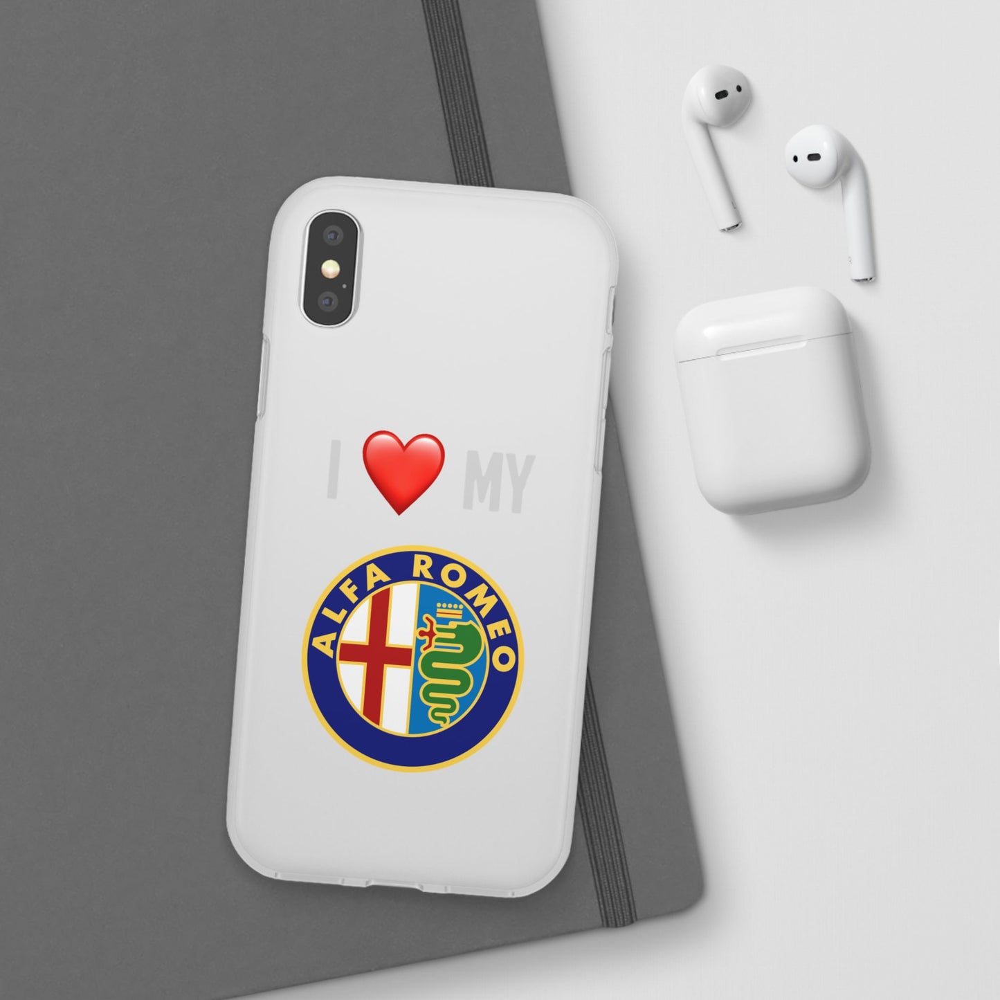 Alfa Romeo Phone Case - Flexible And Frosted TPU Plastic I Love My Alfa Romeo Phone Case