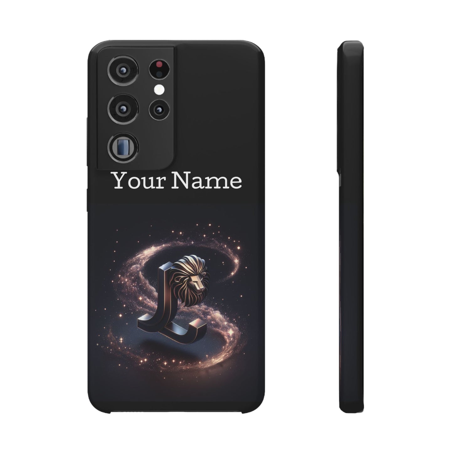 Leo Phone Case - Glossy Black Polycarbonate Snap Case Phone Protection