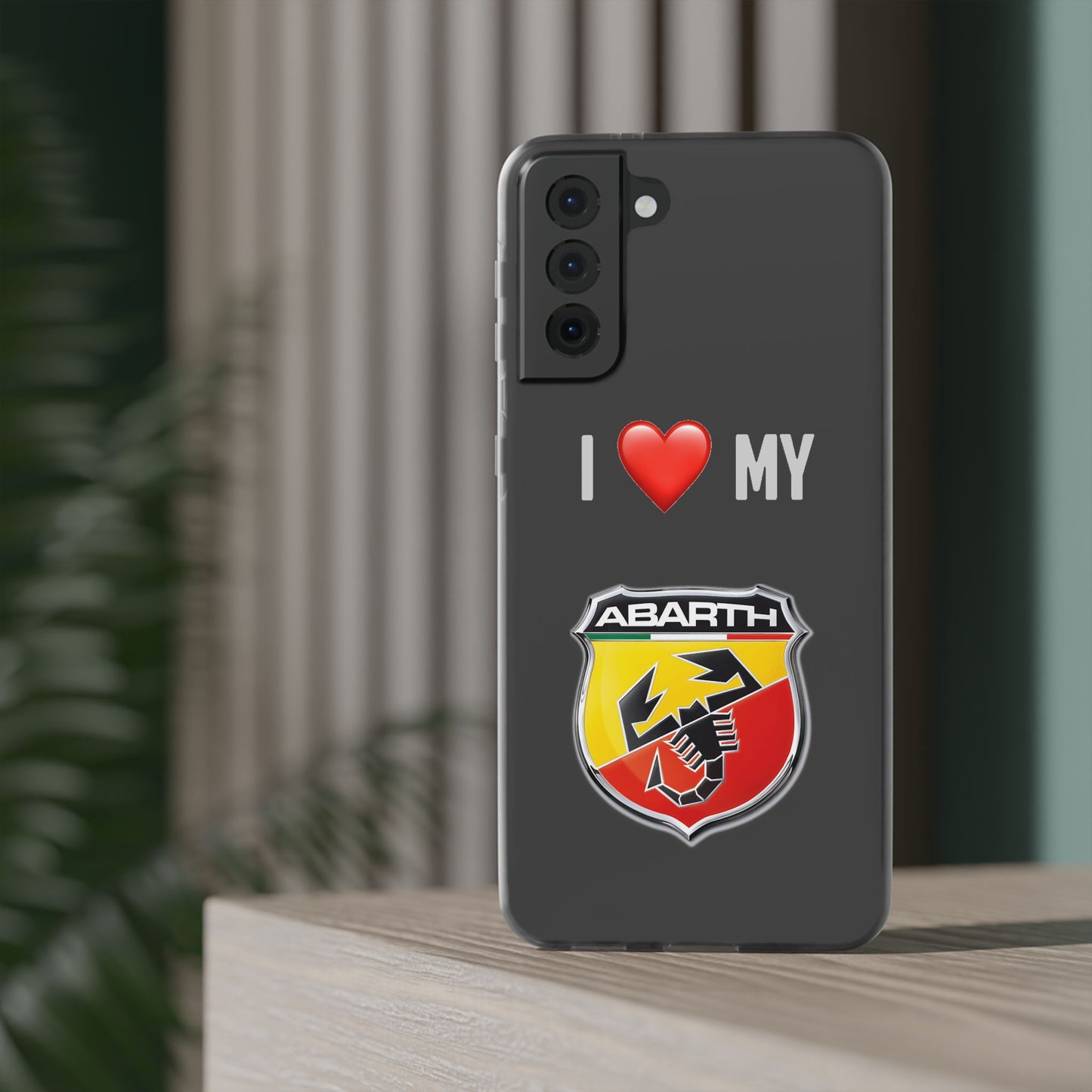 Abarth Phone Case - Flexible And Frosted TPU Plastic I Love My Abarth Phone Case