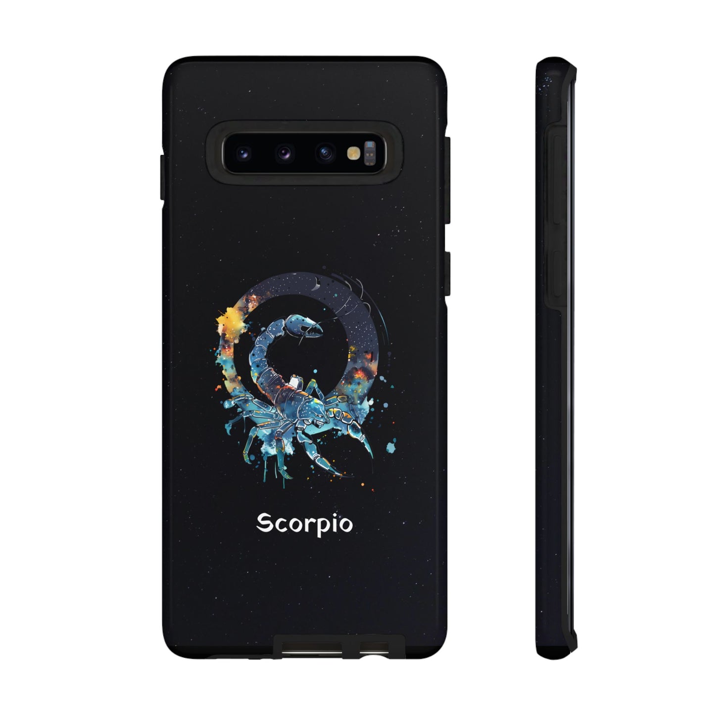 Scorpio Zodiac Star Sign Black Glossy Phone Case Tough Protection for iPhone or Samsung Galaxy