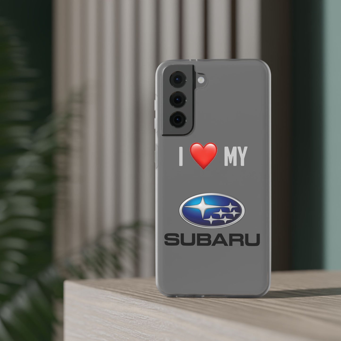 Subaru Phone Case - Flexible And Frosted TPU Plastic I Love My Subaru Phone Case