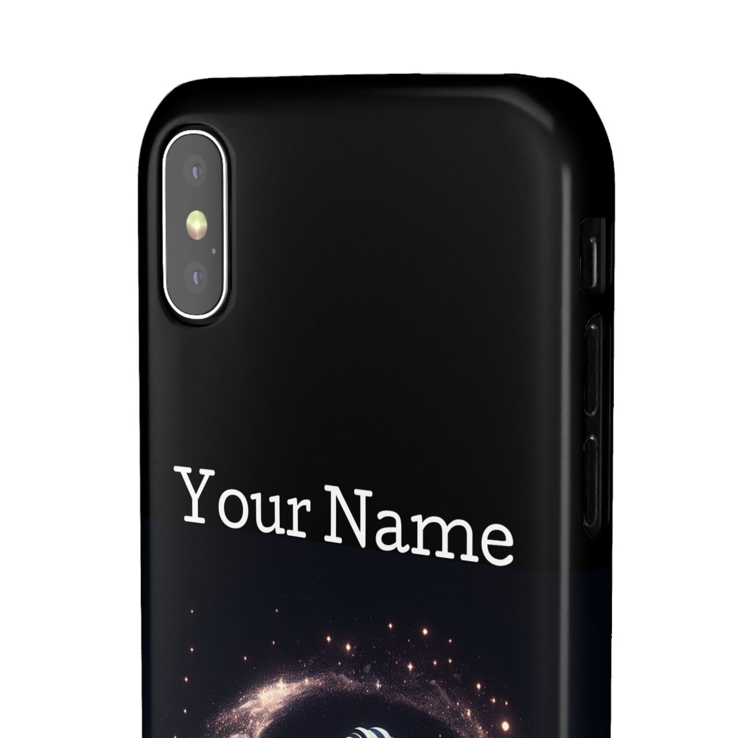Leo Phone Case - Glossy Black Polycarbonate Snap Case Phone Protection
