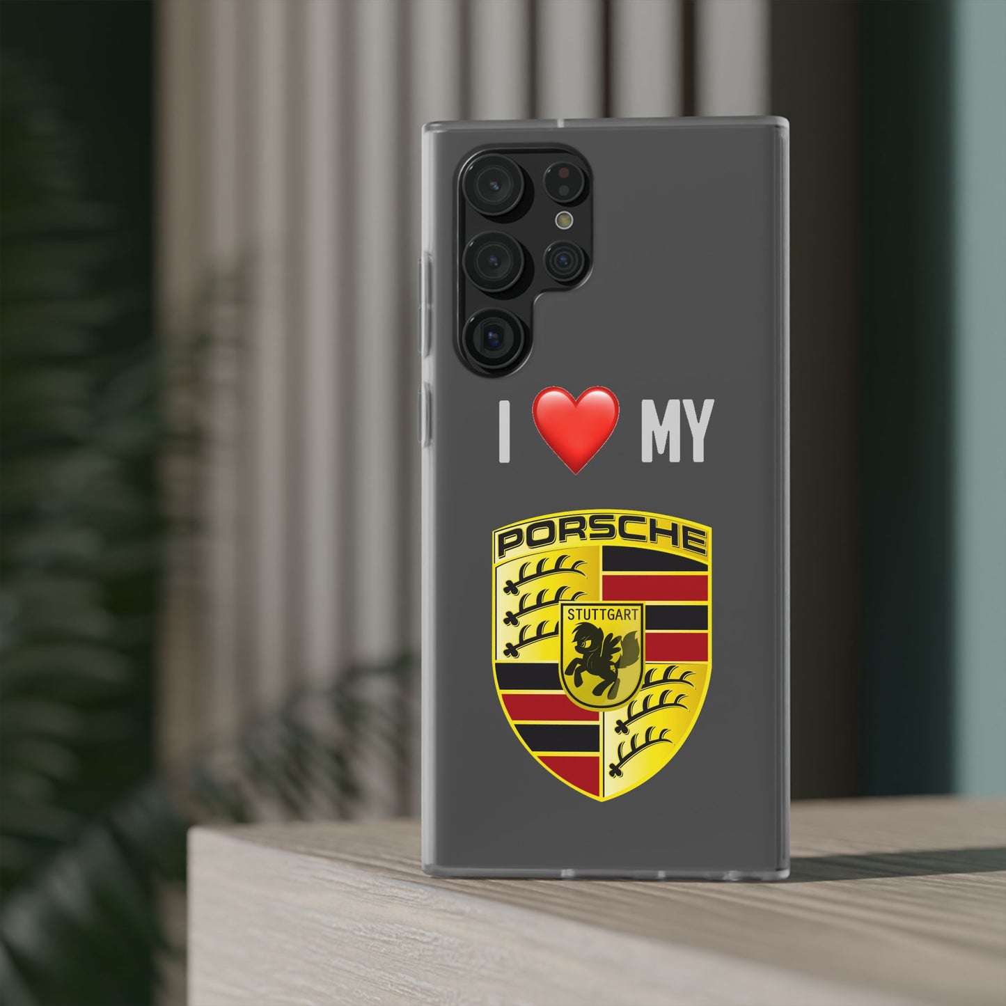 Porsche Phone Case - Flexible And Frosted TPU Plastic I Love My Porsche Phone Case
