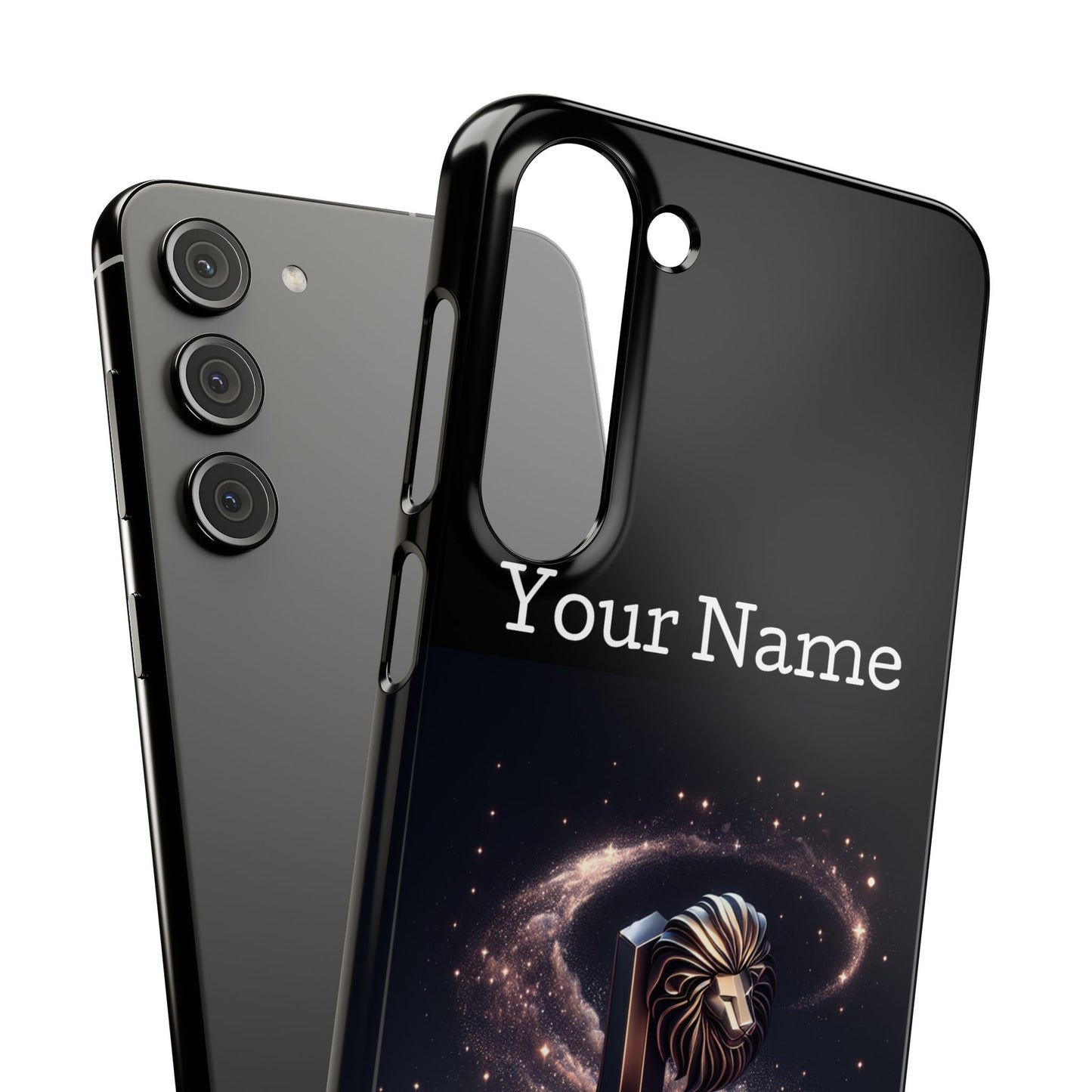 Leo Phone Case - Glossy Black Polycarbonate Snap Case Phone Protection
