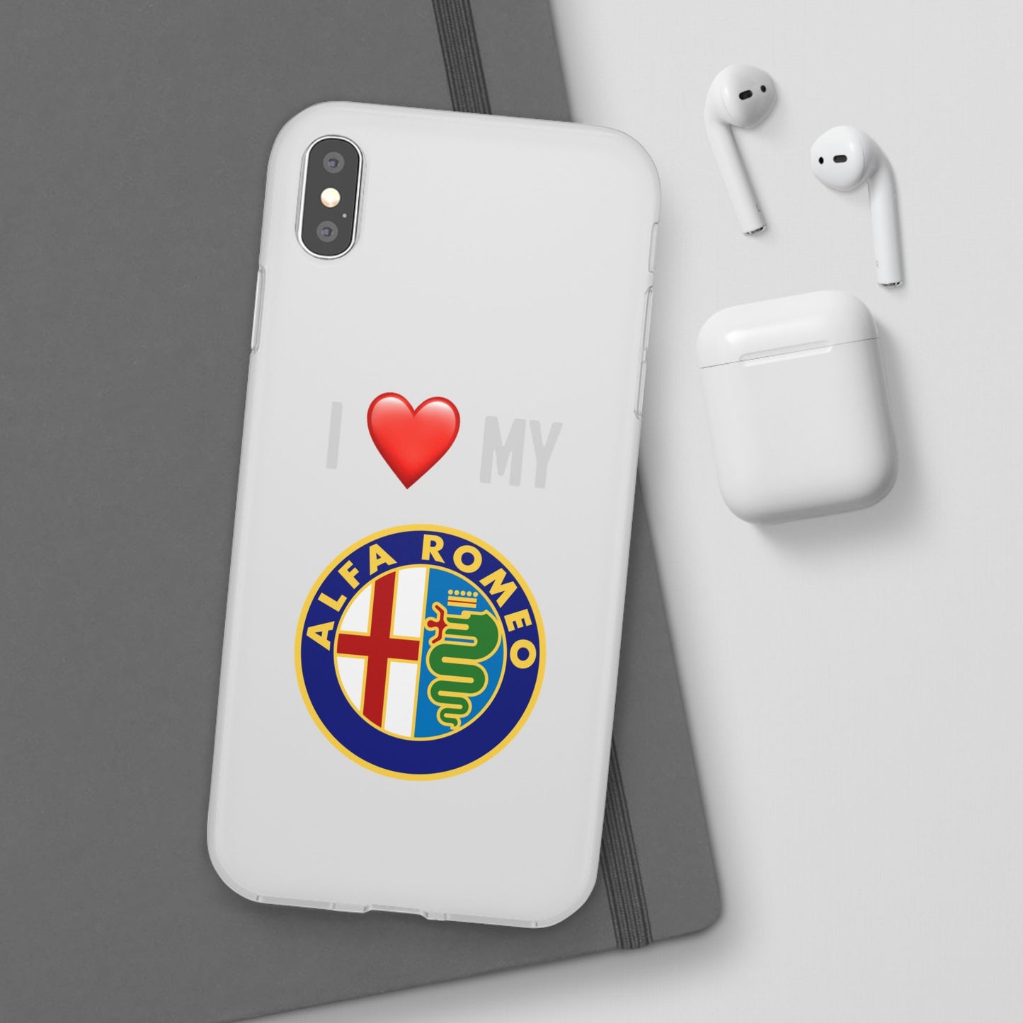 Alfa Romeo Phone Case - Flexible And Frosted TPU Plastic I Love My Alfa Romeo Phone Case