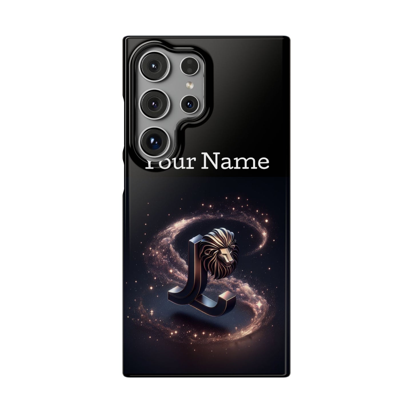 Leo Phone Case - Glossy Black Polycarbonate Snap Case Phone Protection