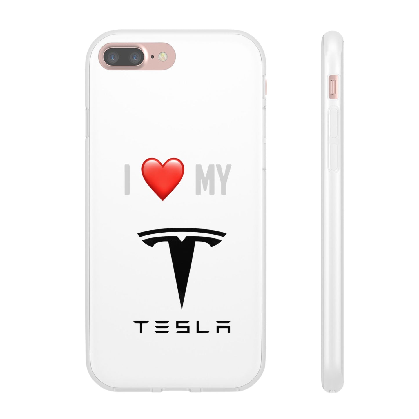 Tesla Phone Case - Flexible And Frosted TPU Plastic I Love My Tesla Phone Case