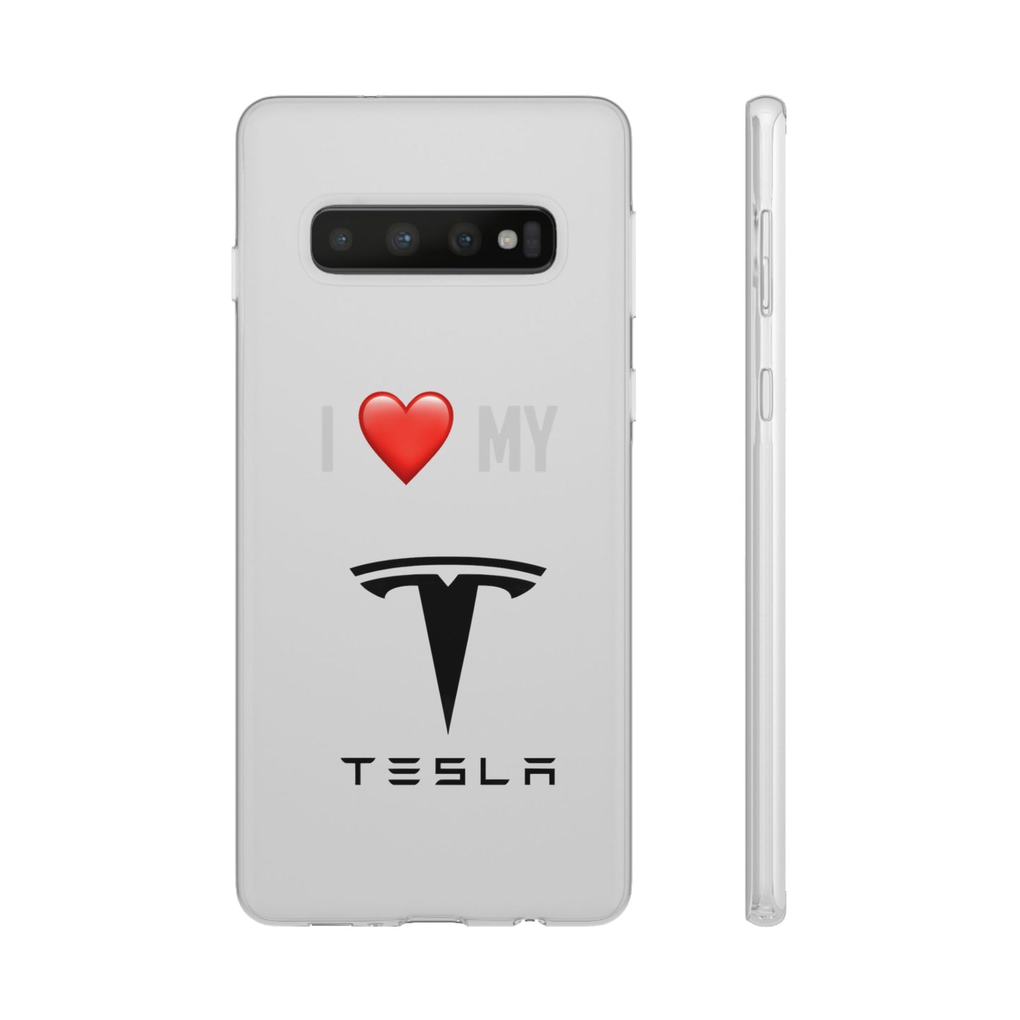Tesla Phone Case - Flexible And Frosted TPU Plastic I Love My Tesla Phone Case