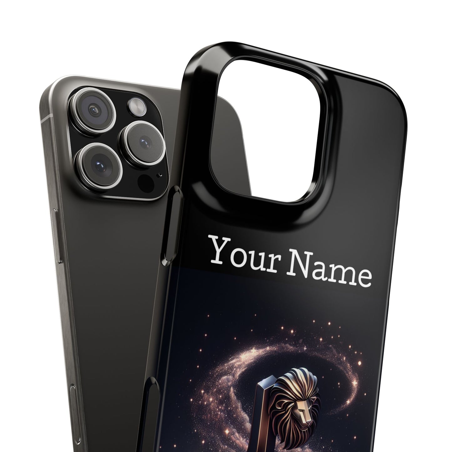 Leo Phone Case - Glossy Black Polycarbonate Snap Case Phone Protection
