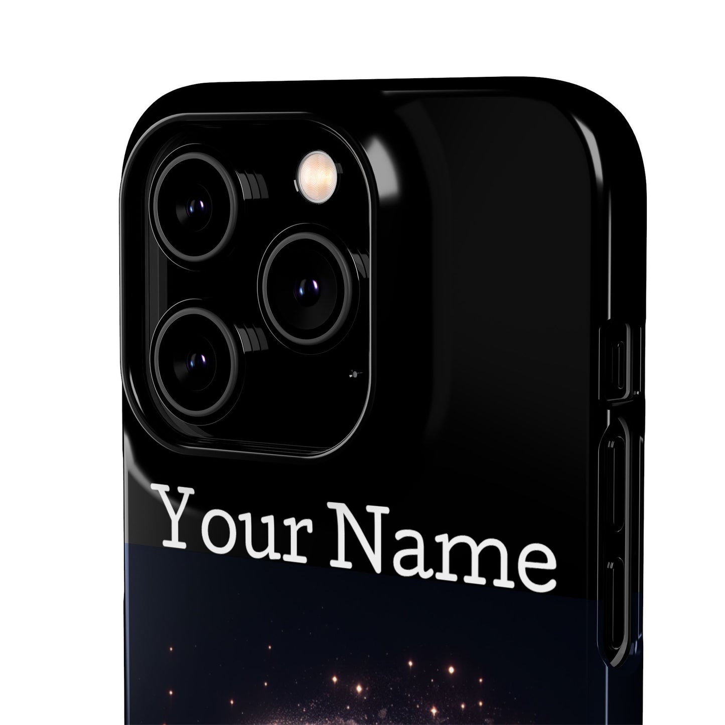 Leo Phone Case - Glossy Black Polycarbonate Snap Case Phone Protection