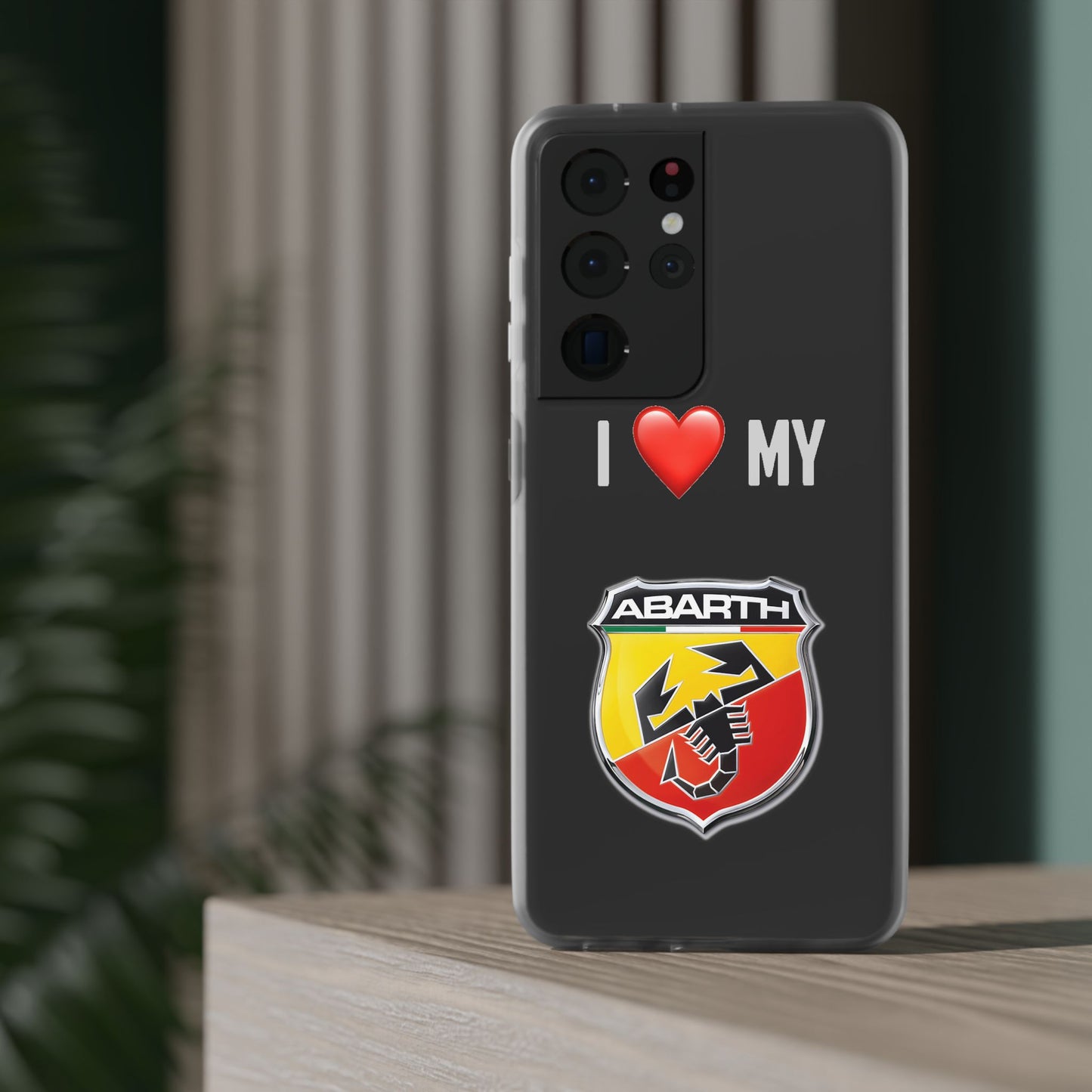 Abarth Phone Case - Flexible And Frosted TPU Plastic I Love My Abarth Phone Case