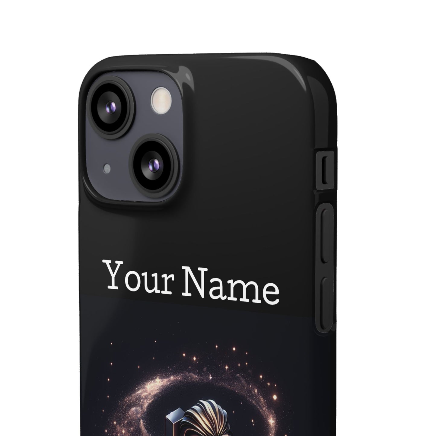 Leo Phone Case - Glossy Black Polycarbonate Snap Case Phone Protection