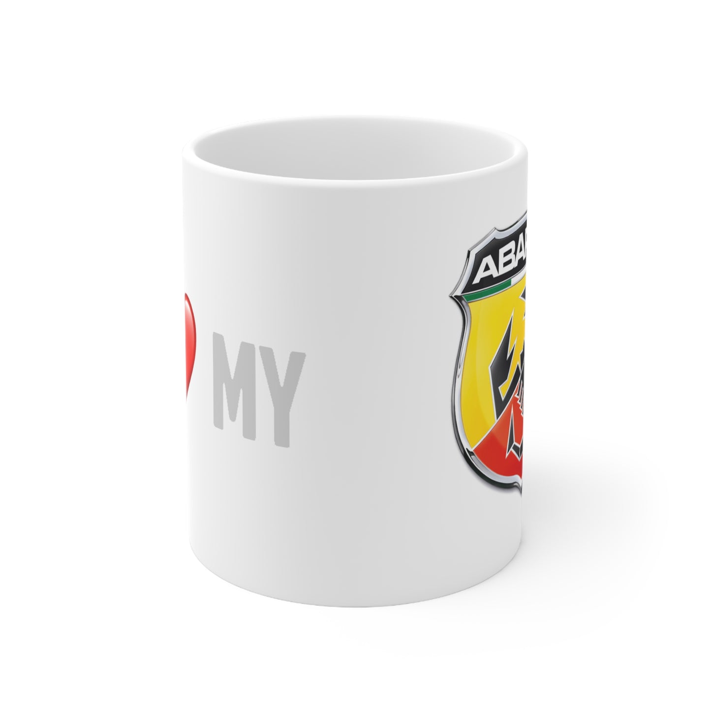 Abarth  - I Love my Abarth White Ceramic Coffee Cup 11oz, 15oz