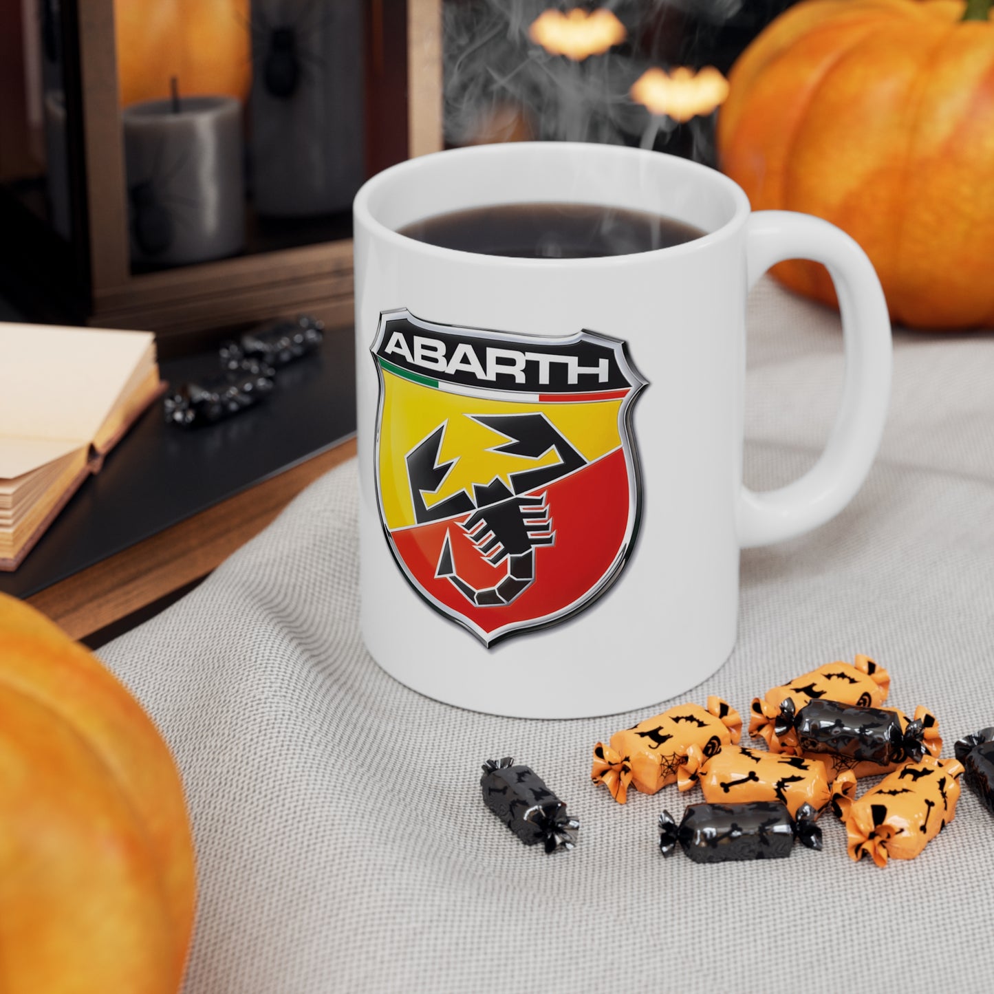 Abarth  - I Love my Abarth White Ceramic Coffee Cup 11oz, 15oz