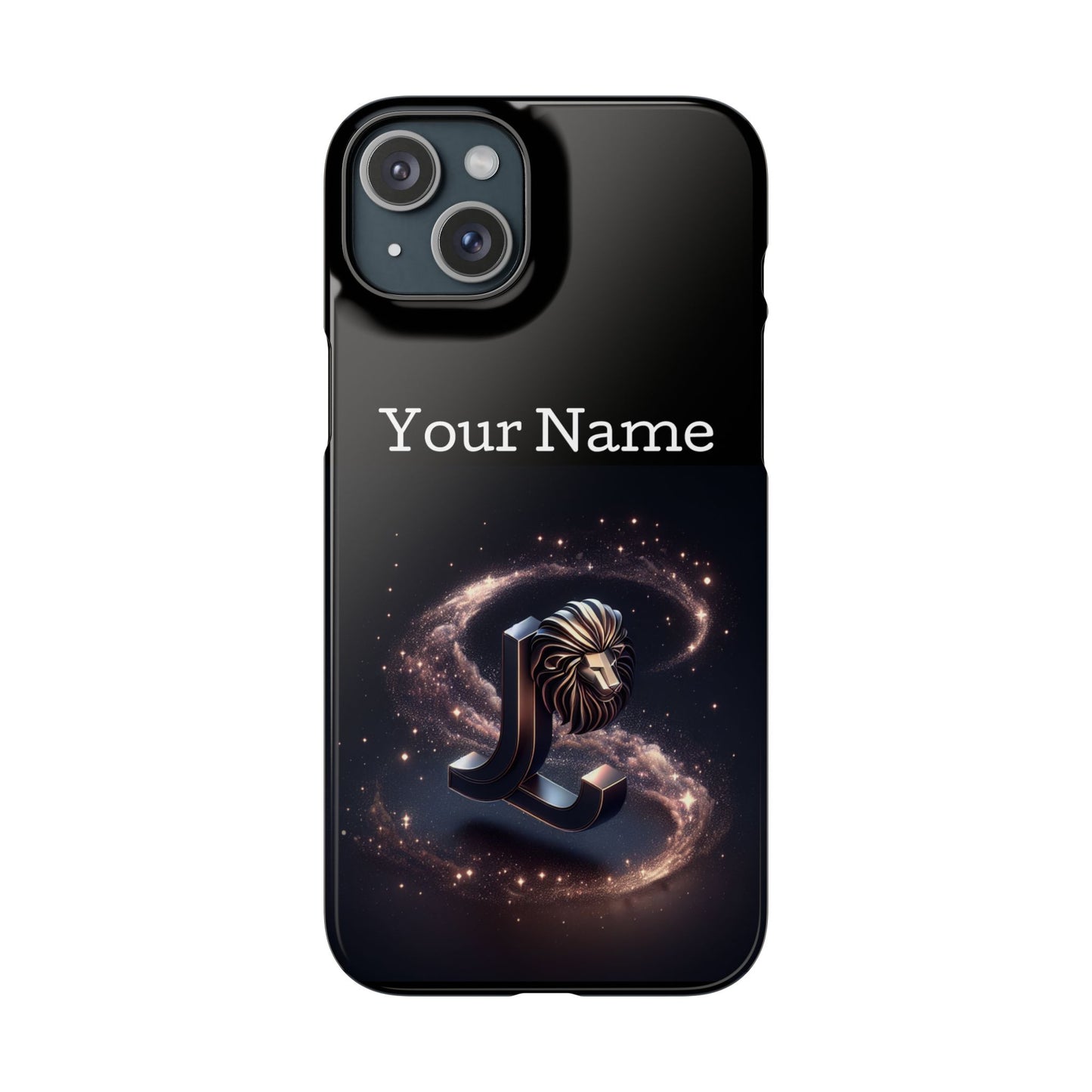 Leo Phone Case - Glossy Black Polycarbonate Snap Case Phone Protection