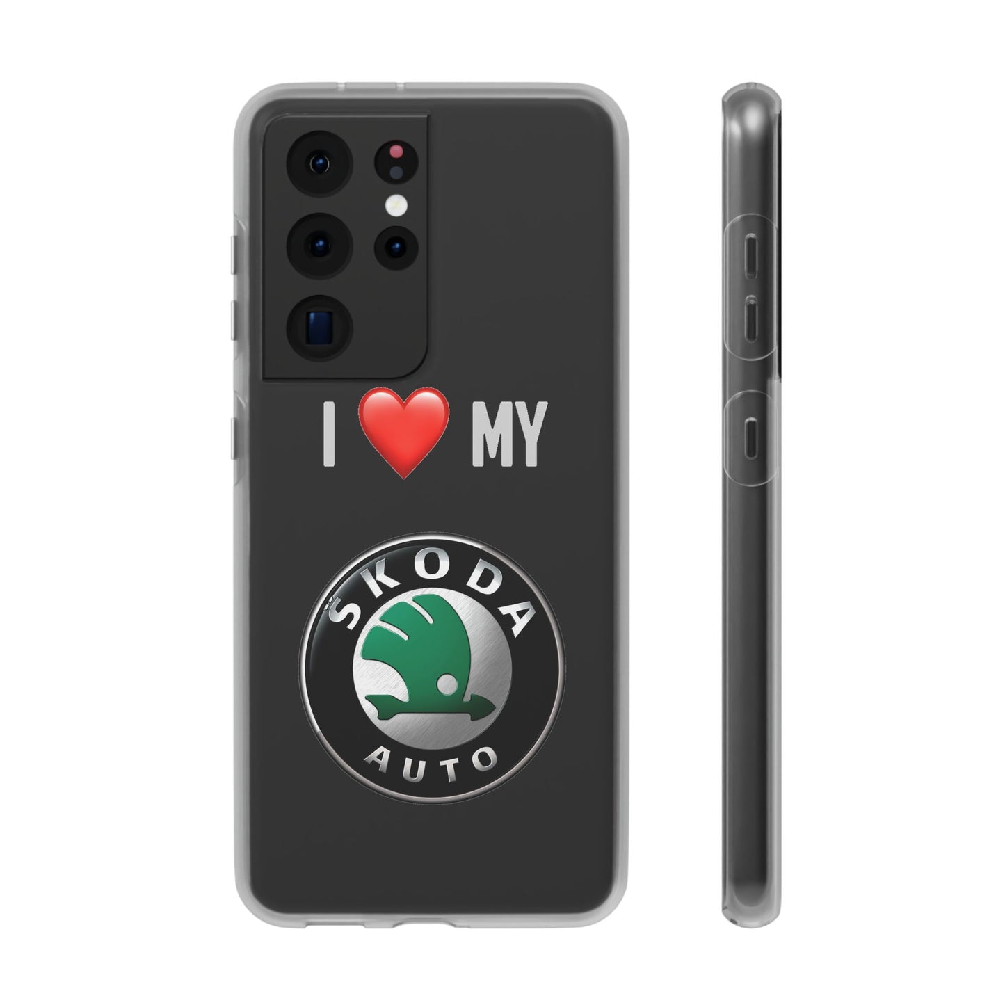 Skoda Phone Case - Flexible And Frosted TPU Plastic I Love My Skoda Phone Case