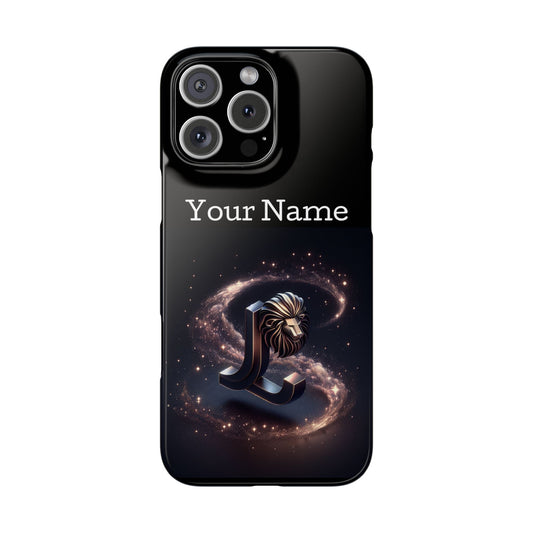 Leo Phone Case - Glossy Black Polycarbonate Snap Case Phone Protection