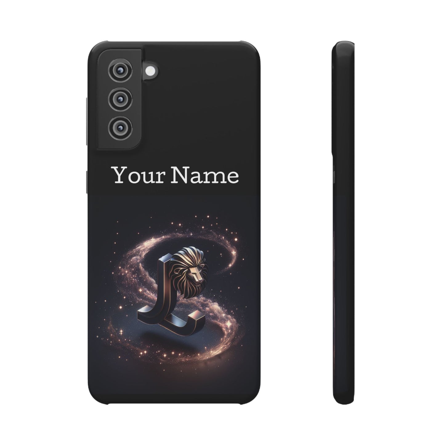 Leo Phone Case - Glossy Black Polycarbonate Snap Case Phone Protection