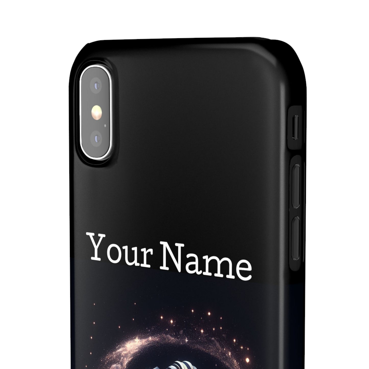 Leo Phone Case - Glossy Black Polycarbonate Snap Case Phone Protection