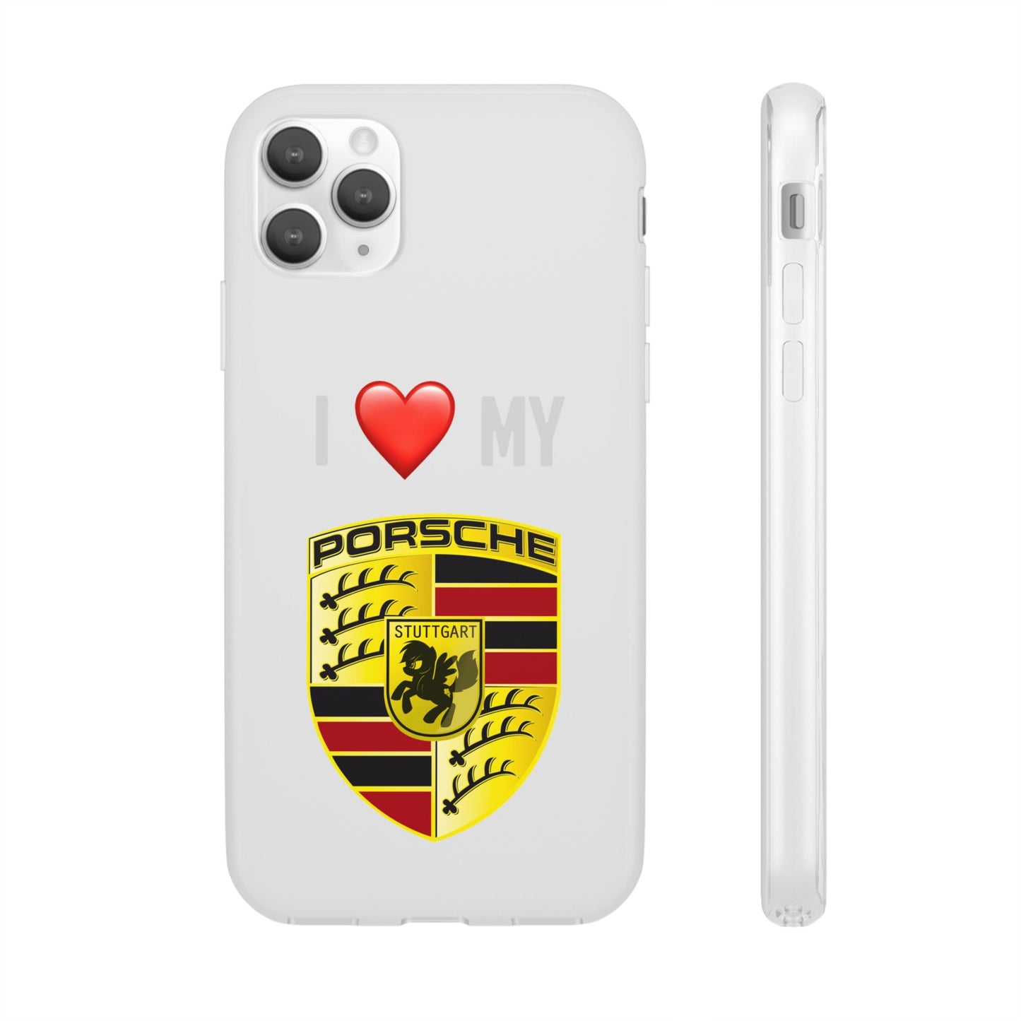 Porsche Phone Case - Flexible And Frosted TPU Plastic I Love My Porsche Phone Case
