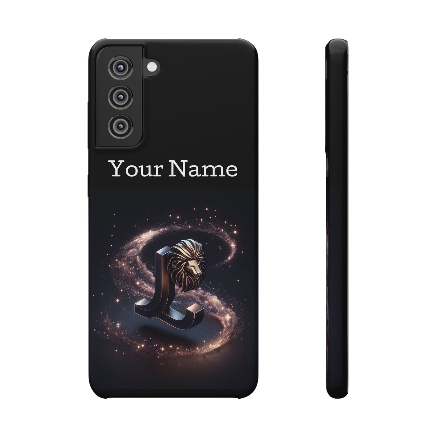 Leo Phone Case - Glossy Black Polycarbonate Snap Case Phone Protection