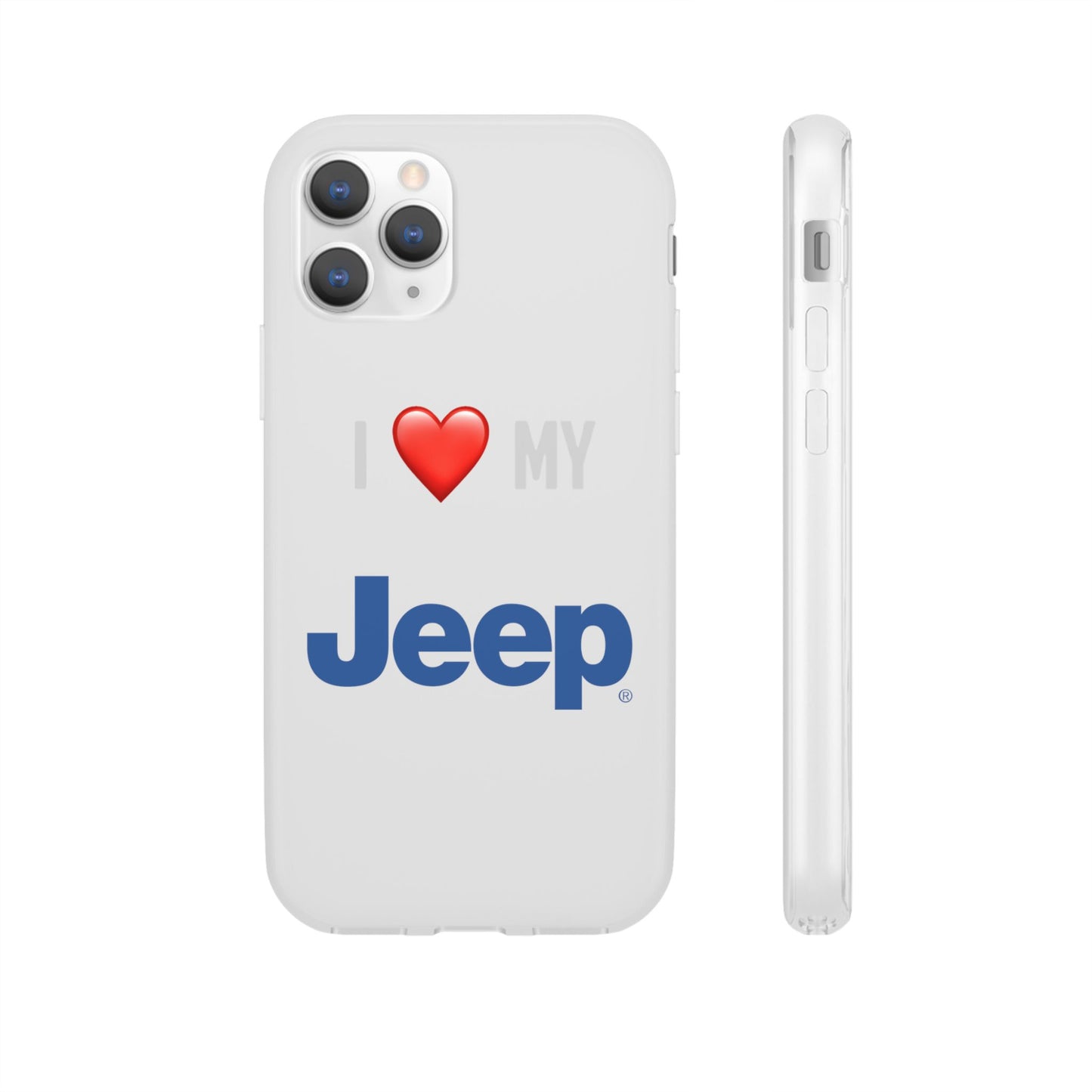 Jeep Phone Case - Flexible And Frosted TPU Plastic I Love My Jeep Phone Case