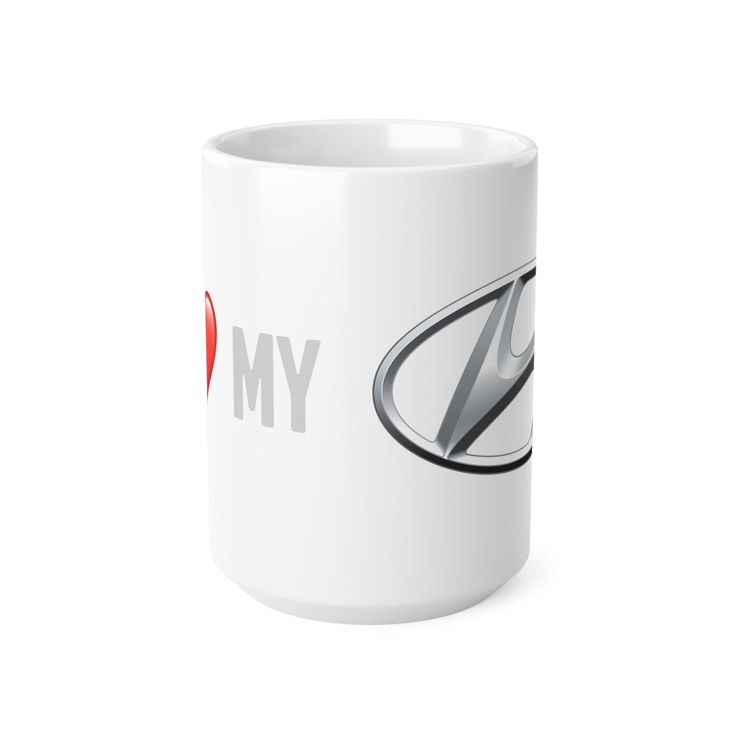 Hyundai  - I Love my Hyundai White Ceramic Coffee Cup 11oz, 15oz