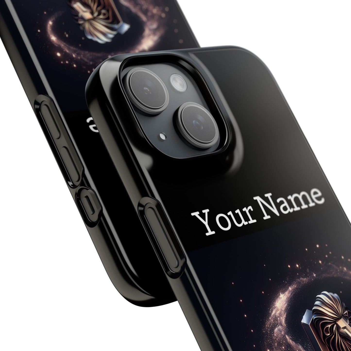 Leo Phone Case - Glossy Black Polycarbonate Snap Case Phone Protection