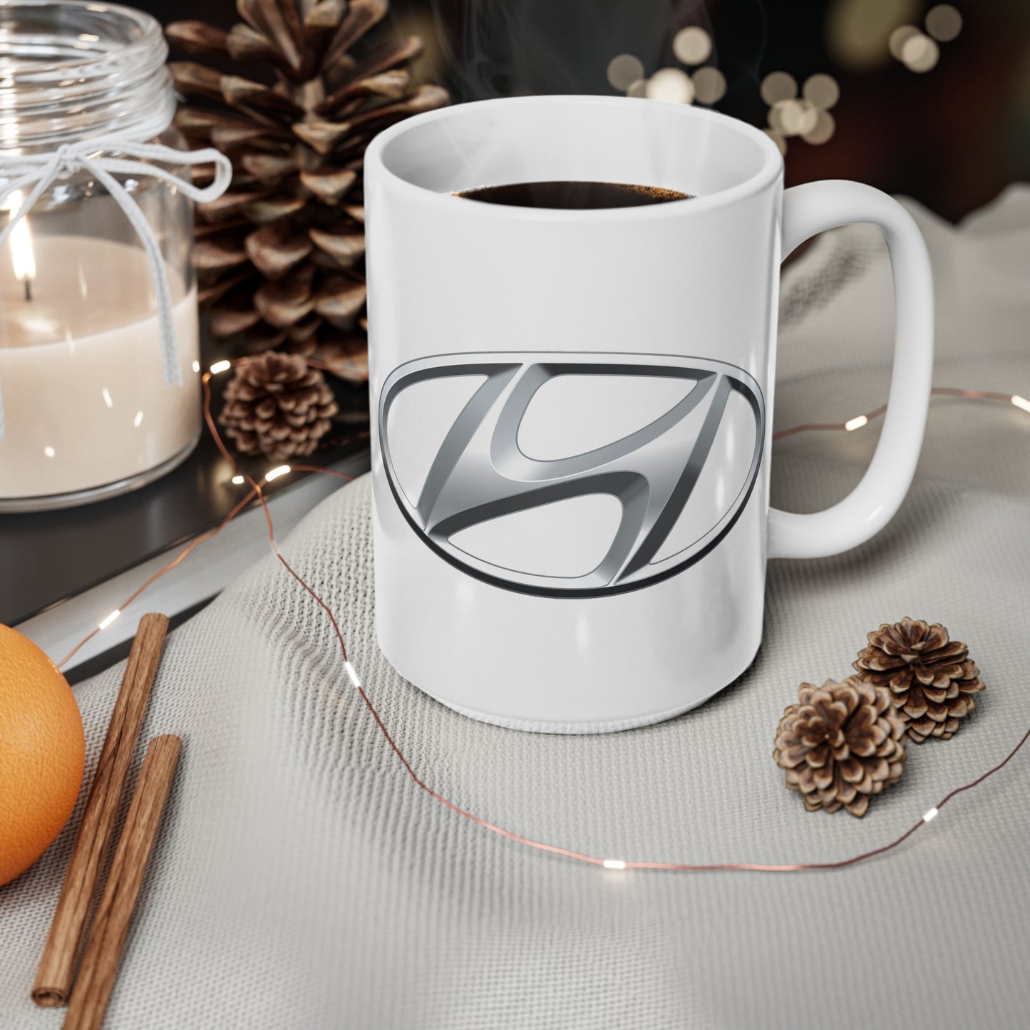 Hyundai  - I Love my Hyundai White Ceramic Coffee Cup 11oz, 15oz
