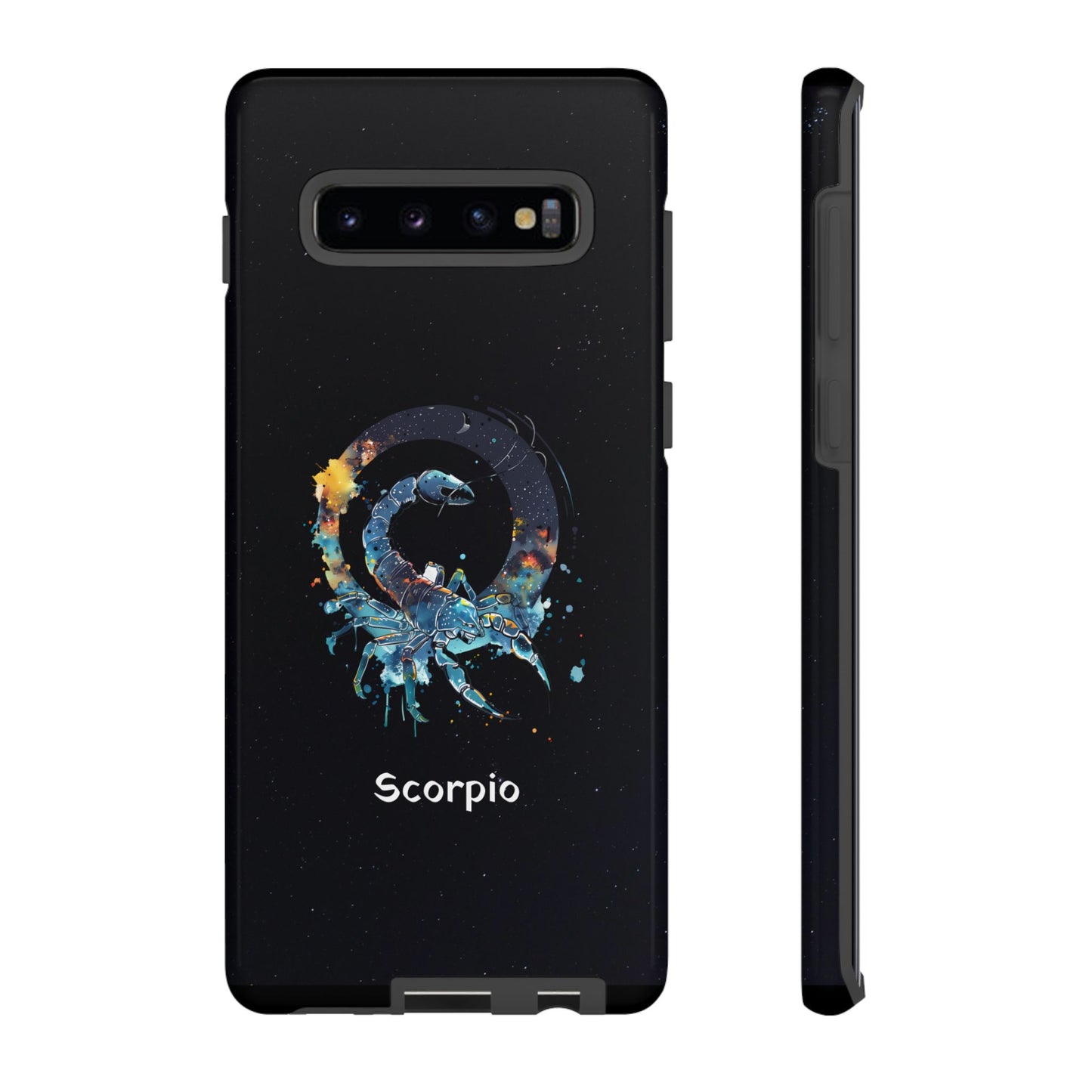 Scorpio Zodiac Star Sign Black Glossy Phone Case Tough Protection for iPhone or Samsung Galaxy