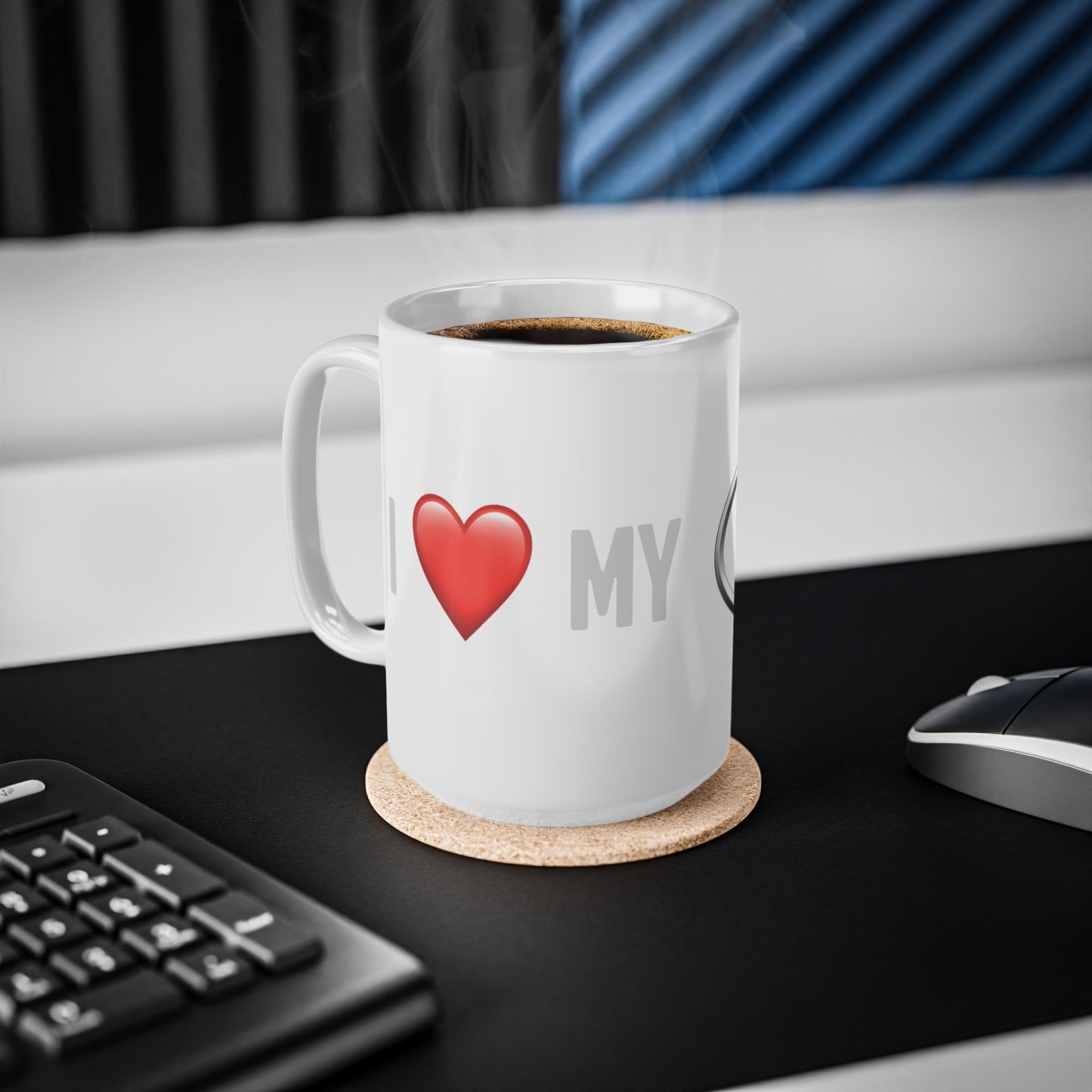Hyundai  - I Love my Hyundai White Ceramic Coffee Cup 11oz, 15oz
