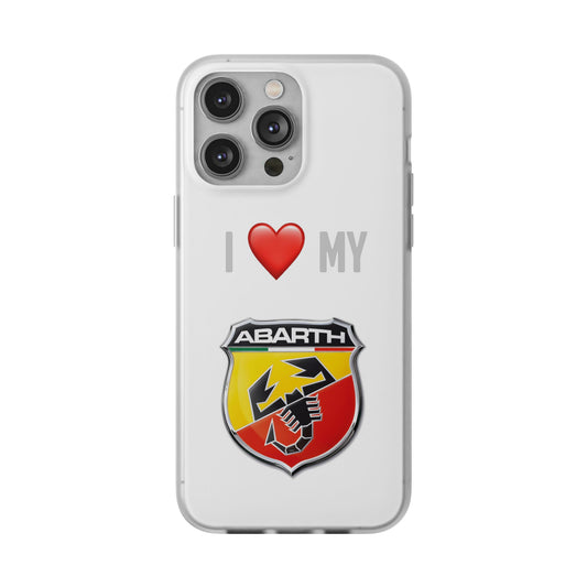 Abarth Phone Case - Flexible And Frosted TPU Plastic I Love My Abarth Phone Case