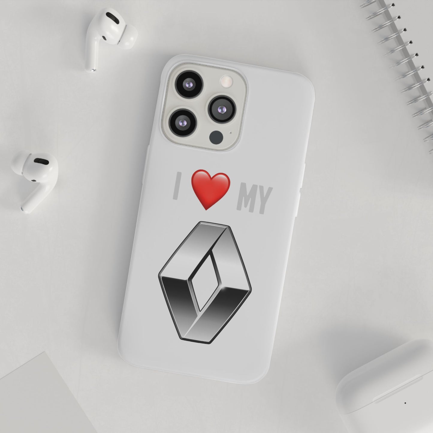 Renault Phone Case - Flexible And Frosted TPU Plastic I Love My Renault Phone Case