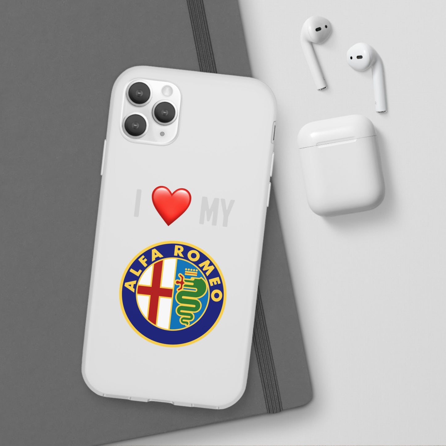 Alfa Romeo Phone Case - Flexible And Frosted TPU Plastic I Love My Alfa Romeo Phone Case