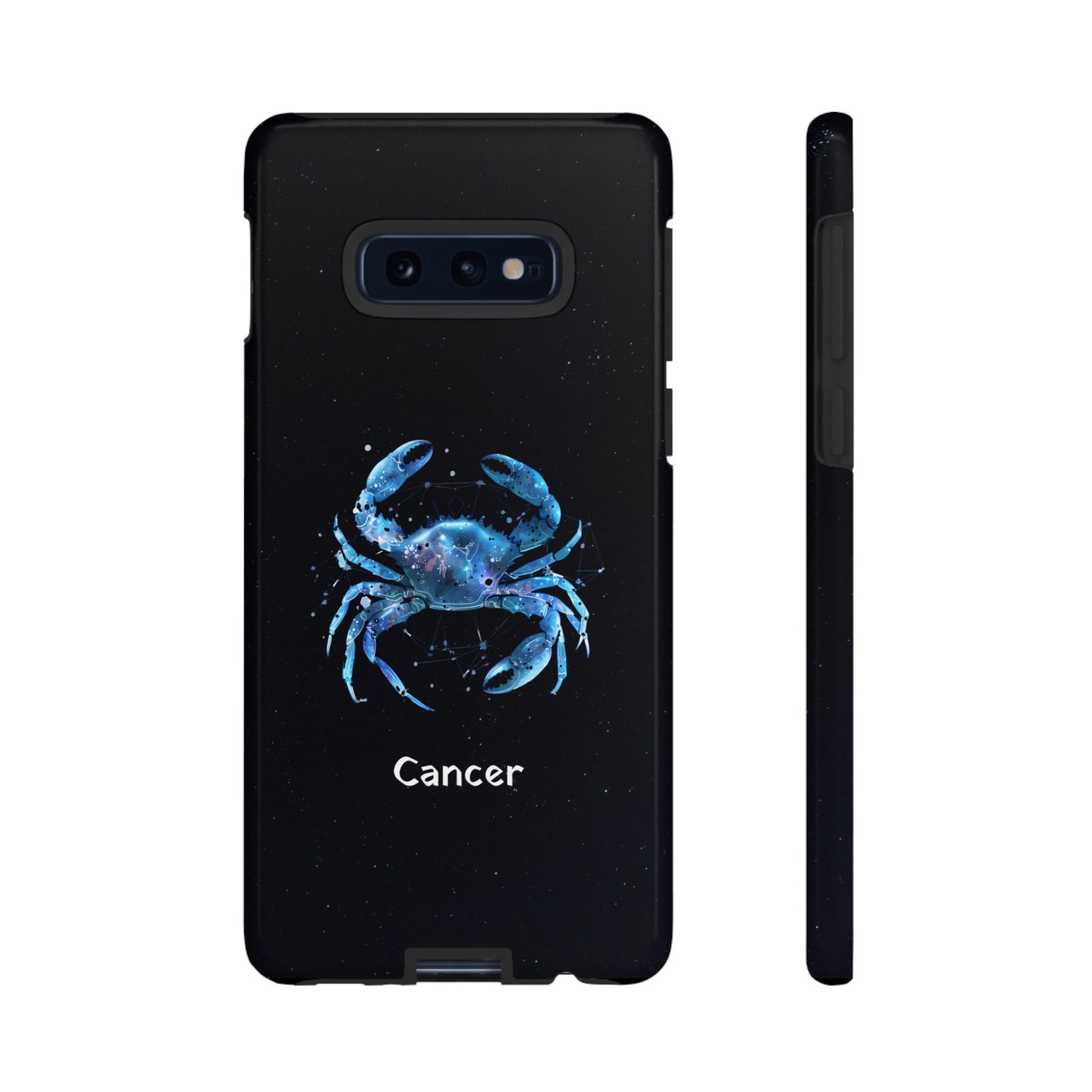 Cancer Zodiac Star Sign Black Glossy Phone Case Tough Protection for iPhone or Samsung Galaxy