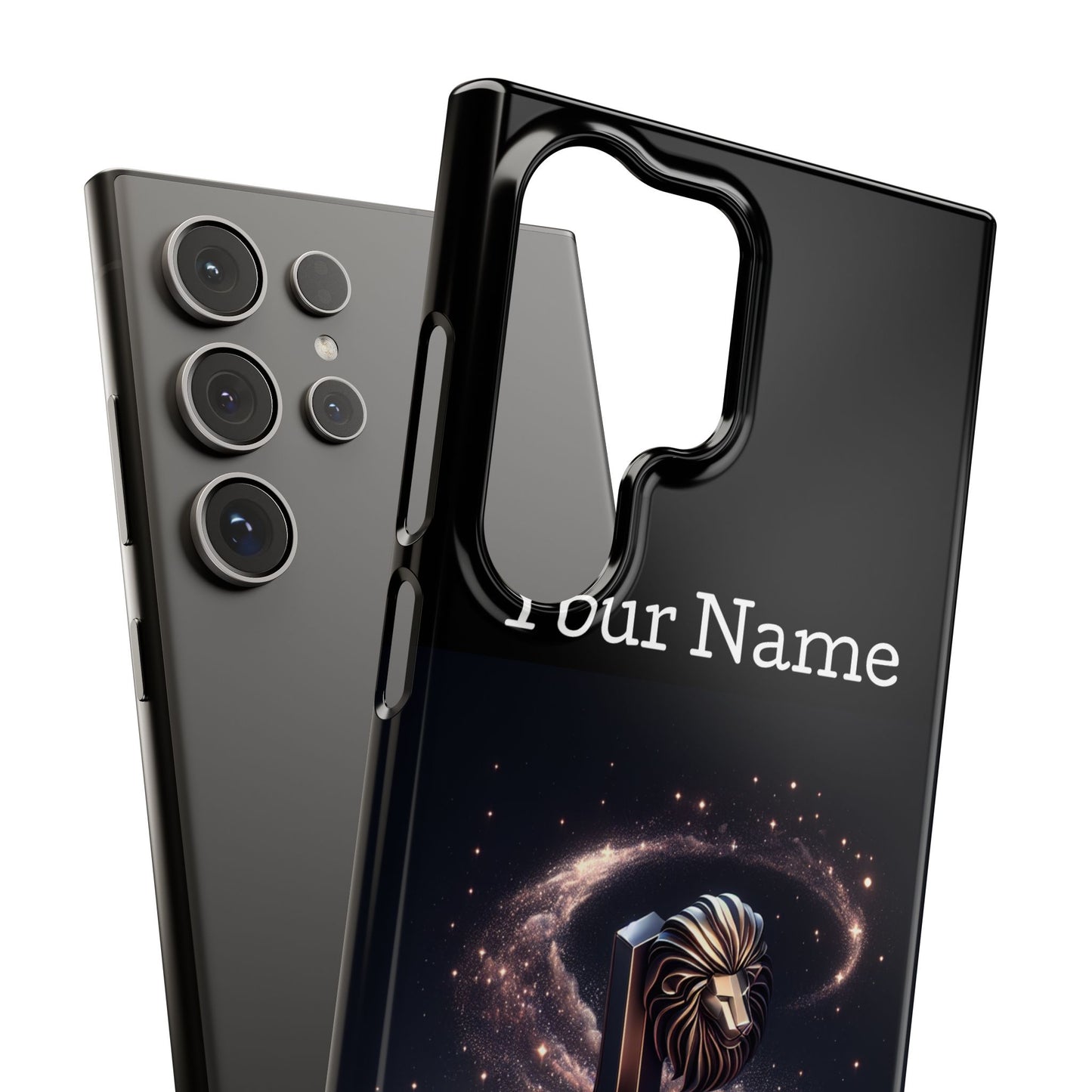 Leo Phone Case - Glossy Black Polycarbonate Snap Case Phone Protection