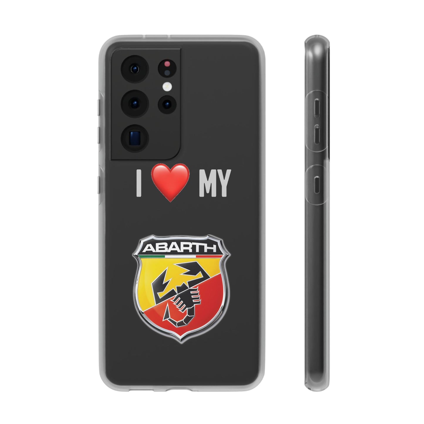 Abarth Phone Case - Flexible And Frosted TPU Plastic I Love My Abarth Phone Case