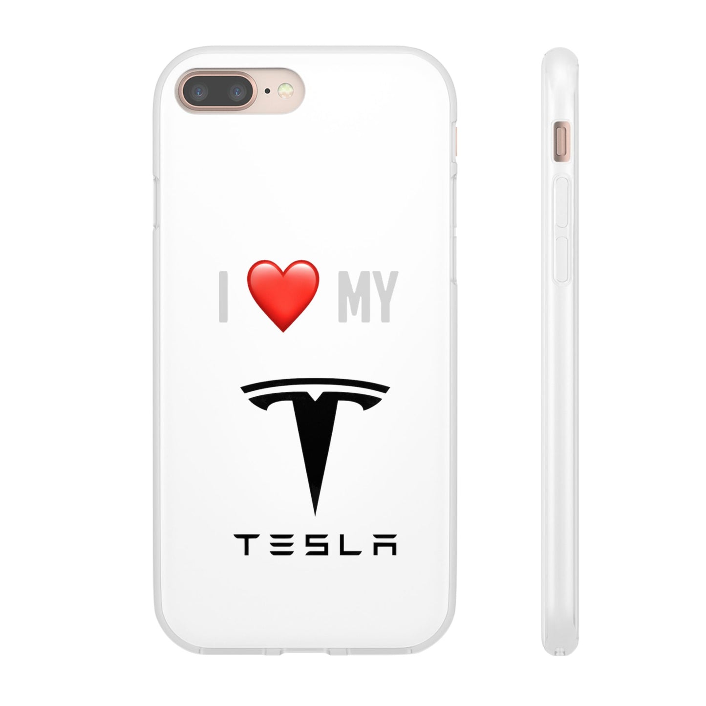 Tesla Phone Case - Flexible And Frosted TPU Plastic I Love My Tesla Phone Case