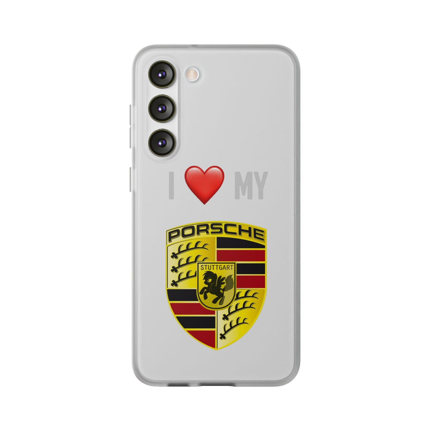 Porsche Phone Case - Flexible And Frosted TPU Plastic I Love My Porsche Phone Case