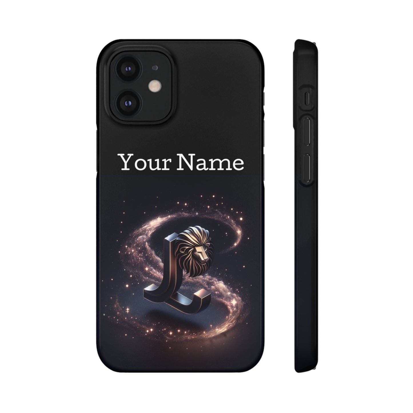 Leo Phone Case - Glossy Black Polycarbonate Snap Case Phone Protection