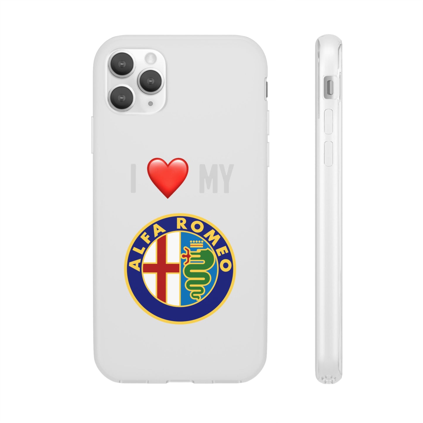 Alfa Romeo Phone Case - Flexible And Frosted TPU Plastic I Love My Alfa Romeo Phone Case