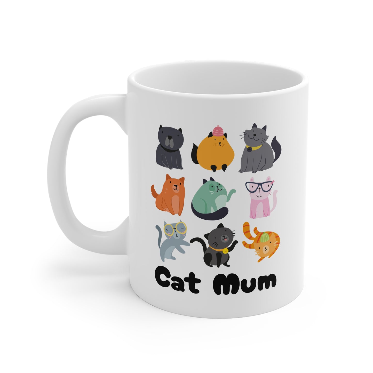 Cat Mum Mug - 11oz Ceramic. For Cat Lovers. Ideal gift