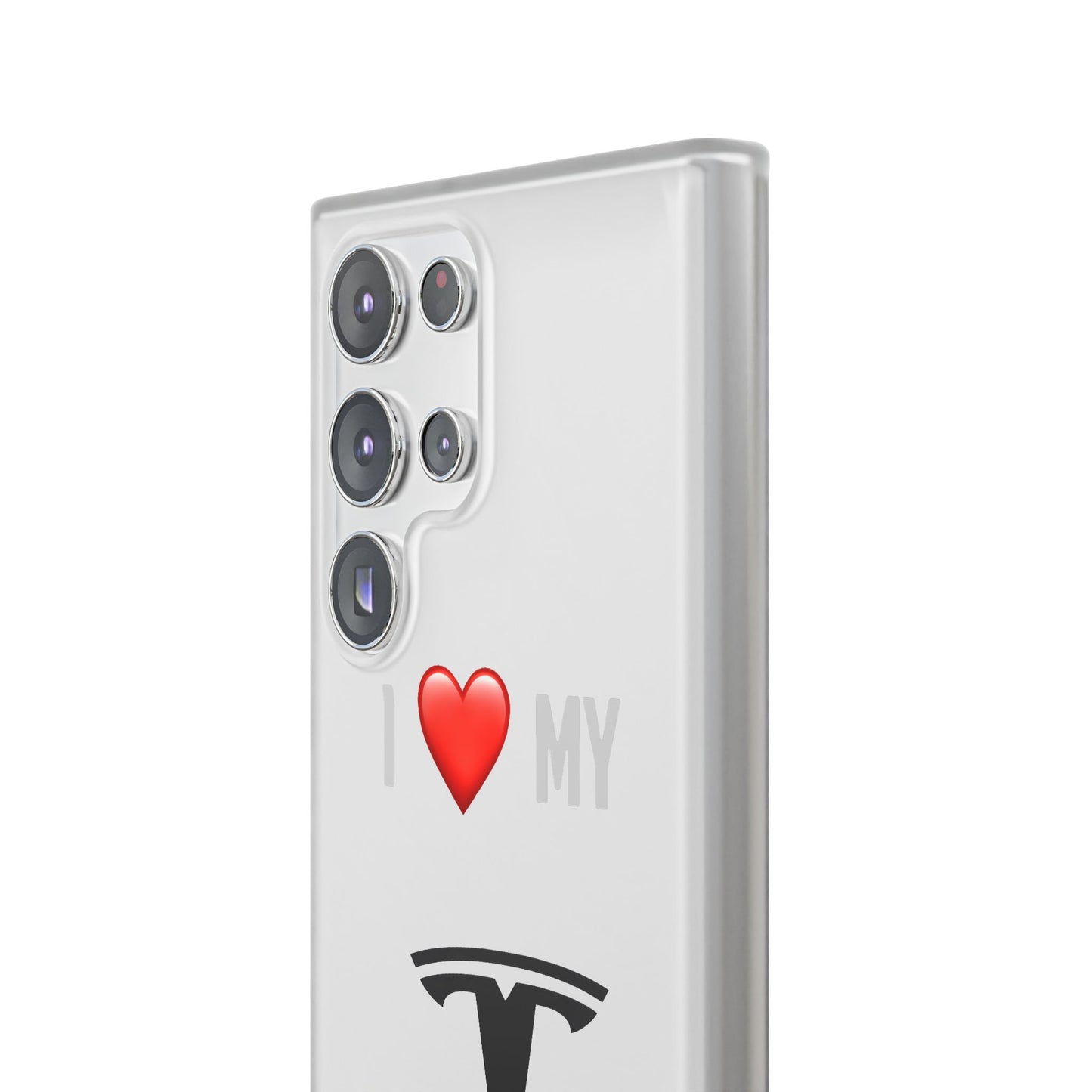 Tesla Phone Case - Flexible And Frosted TPU Plastic I Love My Tesla Phone Case