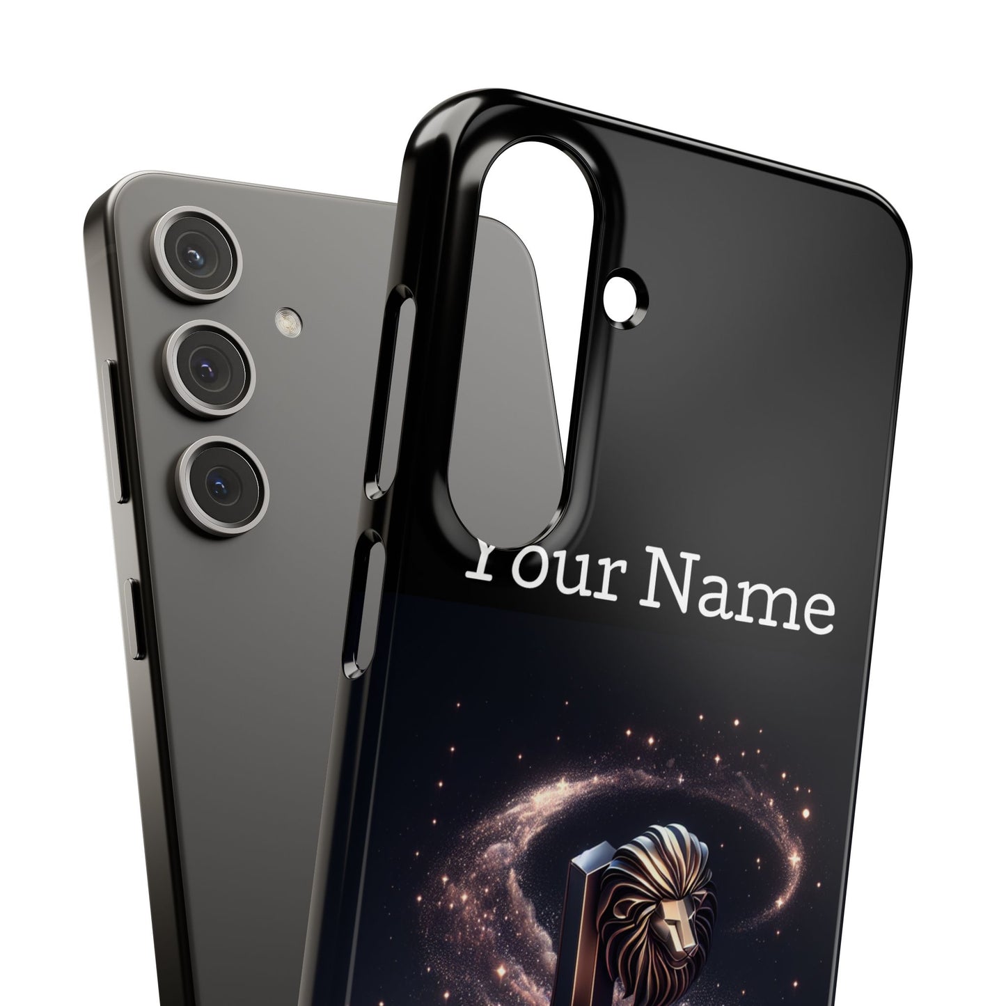 Leo Phone Case - Glossy Black Polycarbonate Snap Case Phone Protection