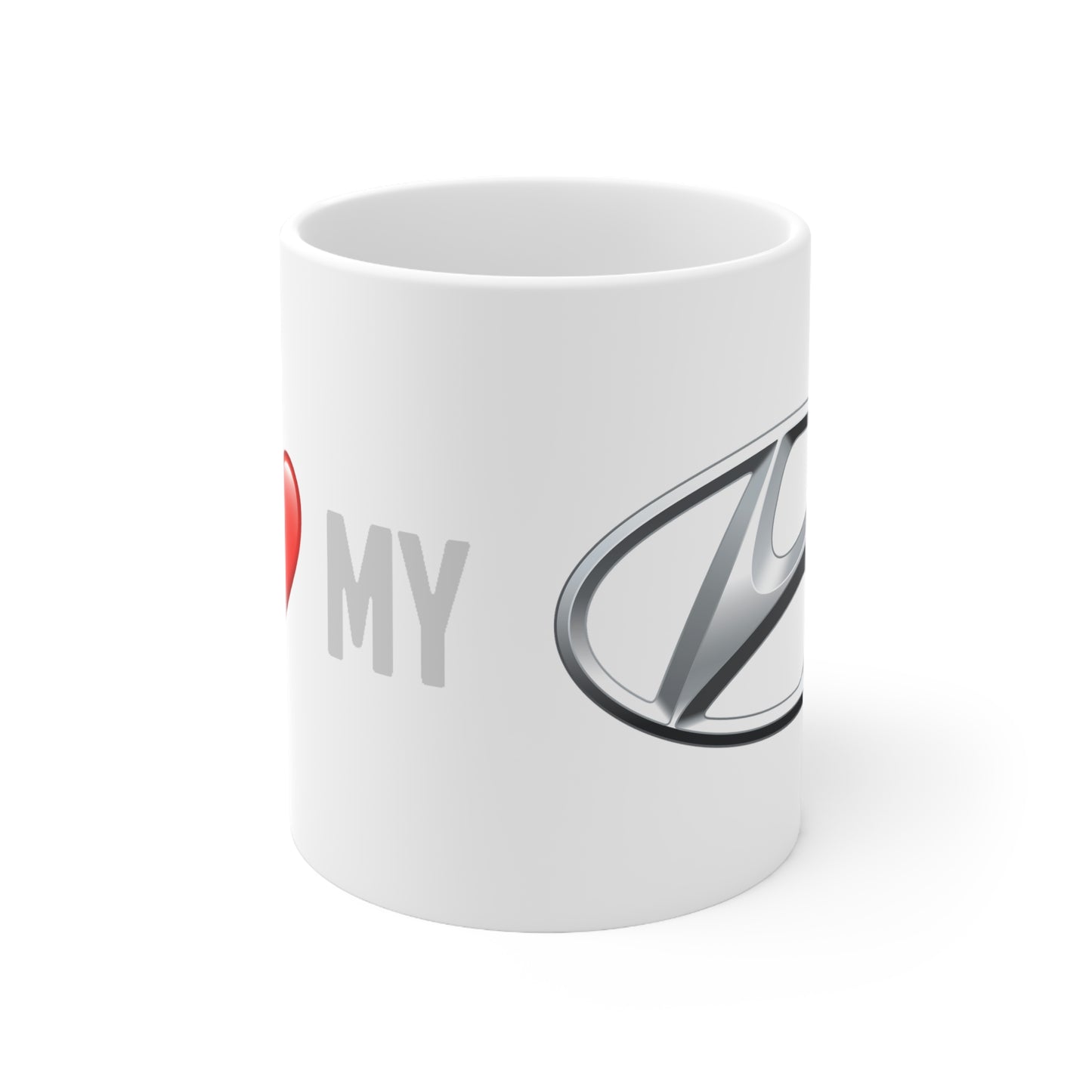 Hyundai  - I Love my Hyundai White Ceramic Coffee Cup 11oz, 15oz