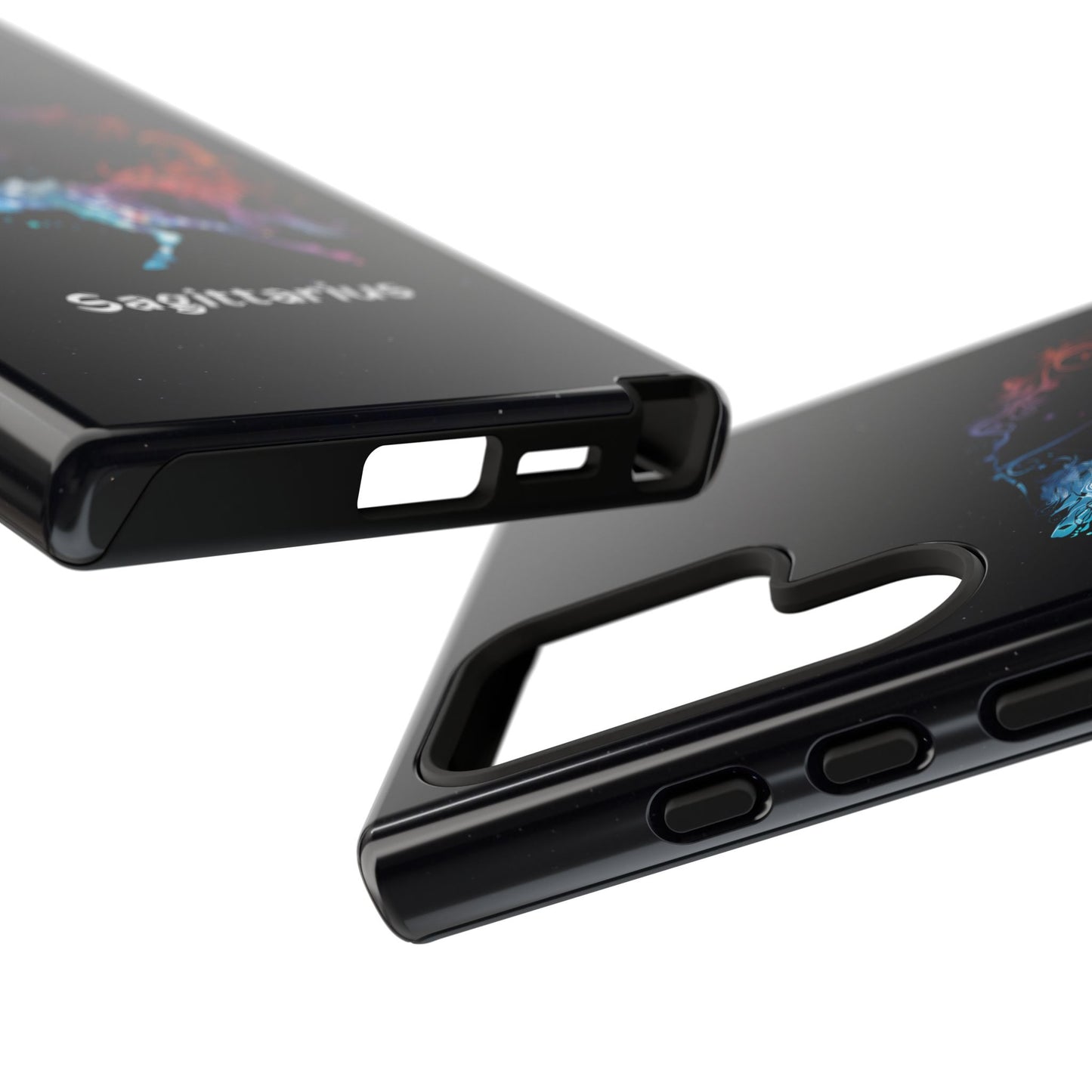 Sagittarius Zodiac Star Sign Black Glossy Phone Case Tough Protection for iPhone or Samsung Galaxy