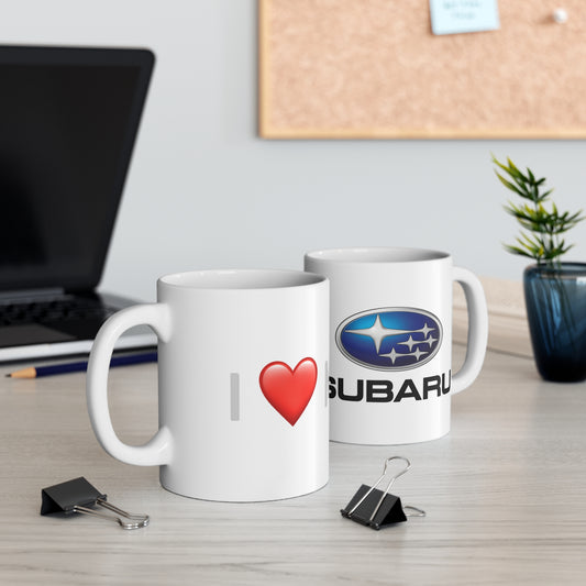 Subaru  - I Love my Subaru White Ceramic Coffee Cup 11oz, 15oz